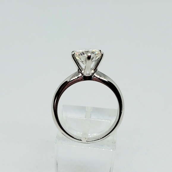 2 ct Certified Moissanite Solitaire Ring - Picture 3 of 3